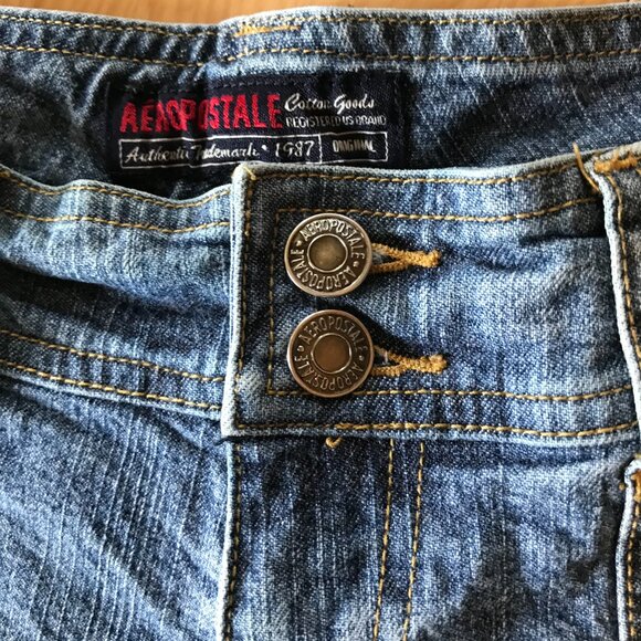 Reworked Denim Mini Skirt, Size 6 (Junior): Upcycled Handmade Boho Jean Skirt - Picture 11 of 11